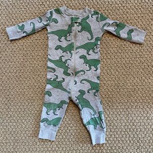 Hanna Andersson 6-12 mo Organic Cotton Dinosaur Sleeper EUC
